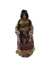 Vintage Hand Made Indian Native Woman 13 in Doll - $29.65