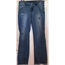 Maurices Women&#39;s Ripped Jeans Flared Hems Size 11/12 Long 31 1/2&quot; Inseam... - £12.99 GBP