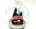 Silver Tree Camper In a Glass Dome Christmas Ornament - $16.69