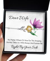 Valentine Bracelet Dear Wife Purple Flower Sunflower-MC-Br - £44.72 GBP