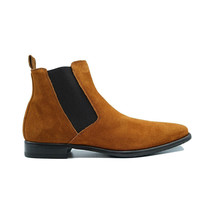 Giovacchini By Belvedere Italian Chelsea Boot Suede Leather Milano Cognac image 4