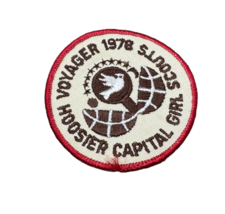 Girl Scouts Vintage Hoosier Voyager Capital 1978 Patch Indiana - $10.00