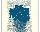 Merry Christmas Notte Invernale Orizzontale Happy New Year Cartolina Y9 - $4.04