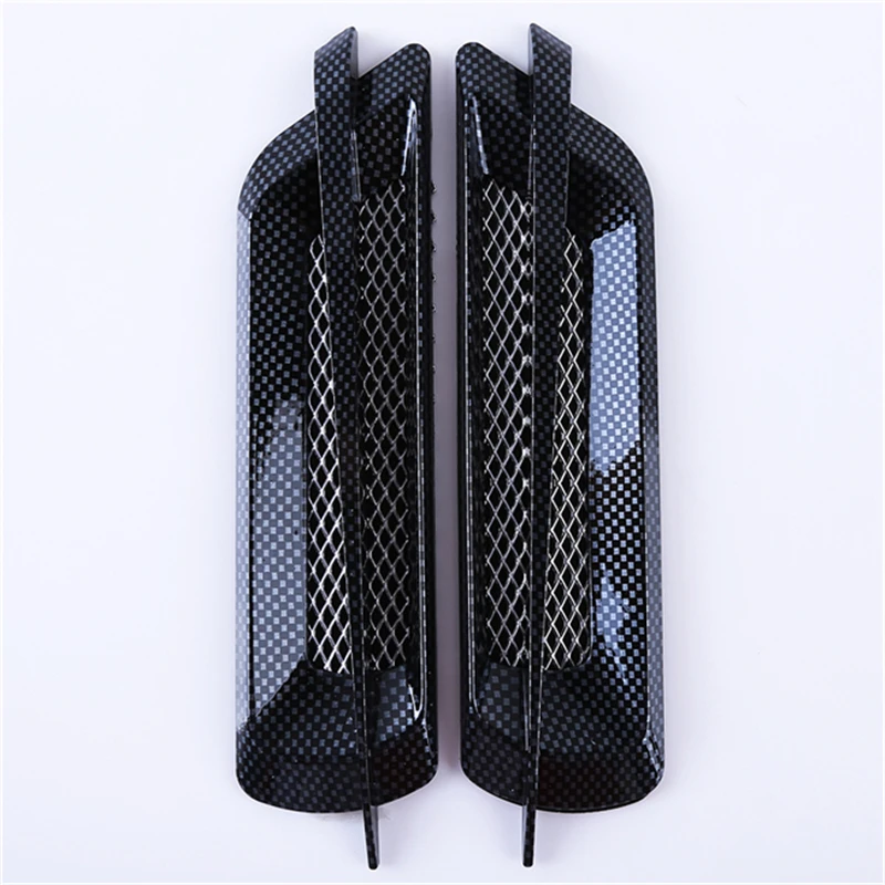 2Pcs ABS Plastic Sticker Car   Side Air Flow Intake Grille Vent  Covers  Gill St - £58.97 GBP