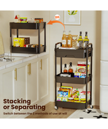 Utility 3 Tier Rolling Tool Cart With Wheels Storage Kitchen Trolley She... - €38,80 EUR