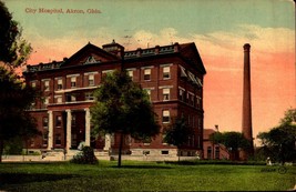 City Hospital, Akron, Ohio Oh - 1914 Antique POSTCARD-BK63 - £3.87 GBP