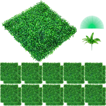 24PCS 10&quot;X10&quot; Artificial Boxwood Panels - Boxwood Hedge Wall | Green Thumb Garde - £57.72 GBP