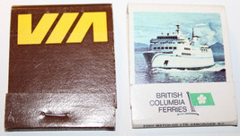 Via Rail Train + BC Ferries Queen of Prince Rupert Canada Matchbook Cover - £10.77 GBP