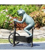 SPI Home 34871 Workout Frog on Bicycle Garden - 20 x 14 x 7 in. - £213.42 GBP