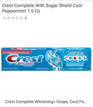 24 packs Crest Complete Whitening Scope Cool Peppermint Toothpaste 1.5 oz travel - £33.02 GBP