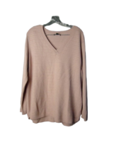 Hilary Radley Mauve Pink Textured V-Neck Sweater Womens Size XXL - $14.84