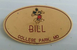 Walt Disney World Team Member Bill Name Tag Badge - $21.42
