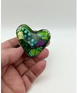 Handmade Dichroic Glass Heart Object de Arté Keepsake- “You Are Loved" #335 - $45.00