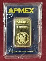 Gold Bar APMEX 1 Ounce Fine Gold 999.9 In Sealed Assay - £1,649.76 GBP