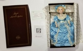 17&quot; Southern Belle Charm Porcelain Doll Ashton Drake Blue Eyes Lace Dress Hat - £13.58 GBP