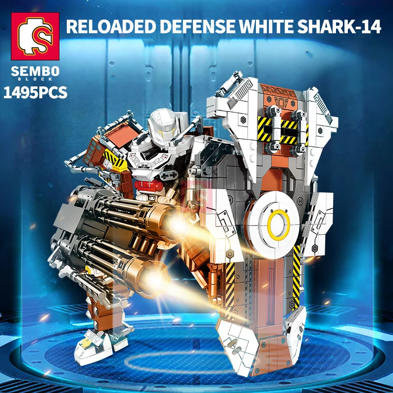 SEMBO BLOCK 1495PCS Military Heavy Armed Robot Building Blocks Defense Mecha - £61.61 GBP
