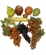 Plastic Realistic Fake Fruit Banana Clusters Grapes Pears Apple Walnut P... - $357.94 MXN