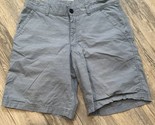 Columbia Shorts Mens Size 32 Blue Flat Front Chino Canvas 10&quot; Inseam - £9.20 GBP