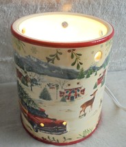 Intertek Lamp Light Christmas Tree Farm Snow Winter Deer Wall Plug Ceramic - £7.64 GBP