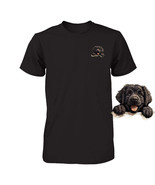 Funny Newfoundland Dog Peeking Pocket Tshirt Cute Puppy Dog Lover Tee Pr... - €15,72 EUR+