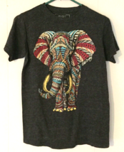Riot Society t-shirt size S women gray elephant print short sleeve USA made - £6.25 GBP