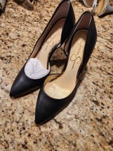 Jessica Simpson Women Black JS-Prizma Soft Napa silk Heels Sz 8.0 - $31.68