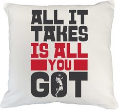 All It Takes Is All You Got. Motivational Volleyball Pillow Cover For At... - £19.73 GBP+