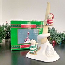 House of Lloyd Christmas Around the World Ski Land Candle Holder Taper Boxed VTG - £5.85 GBP