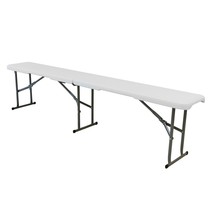 Elama 6 Foot Plastic Folding Bench in White - $96.66