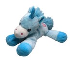 Inter American Blue Unicorn Plush Pink Heart tush stuffed animal floppy ... - $10.39