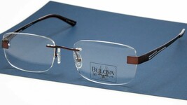 New Bulova Fargo Brown Eyeglasses Glasses Twist Titanium 54-19-145 B35mm - £68.95 GBP