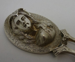 Medallion Coin Silver 3D Stag Cracker Scoop GW 9" Unmarked Vintage Antique - $2,281.77 CAD