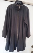 MONARI Bosch Germany Cashmere Swing Style Coat Gray Lined Zipper Women&#39;s... - £118.48 GBP