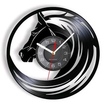 Vinyl Wall Clock Horse Wild Animal Home Office Decor Gift - £29.33 GBP+