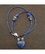 Lapis Lazuli With Diamond Quartz Jewelry Necklace Handmade Necklace - $437.15 MXN