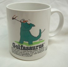 VINTAGE 1986 Talking Tops Saurus &quot;GOLFASAURUS&quot; GOLFING DINOSAUR COFFEE M... - $306.32 MXN