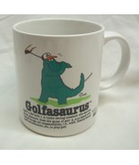 VINTAGE 1986 Talking Tops Saurus &quot;GOLFASAURUS&quot; GOLFING DINOSAUR COFFEE M... - $306.32 MXN