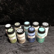 LOT OF 9 Folkart Paint 2 oz jars Furniture Paint Chalk Paint Mixed Colors - £39.41 GBP