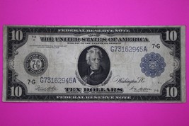 1914 $10 Ten Dollars Chicago Federal Reserve Note FR 931 A Guaranteed Ge... - $124.99