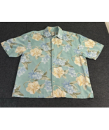 Jamaica Jaxx Hawaiian 100% Silk Floral Short Sleeve Button Up Men&#39;s Size XL - £15.64 GBP