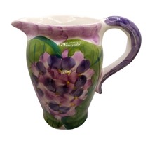 Purple Violets Pitcher Jay Willfred Andrea by Sadek Flower Floral 8&quot; Decorative - £21.60 GBP