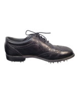 Vintage FJ  FootJoy Classics Golf Shoes Mens Black Size 9D Wingtip Lace - £89.80 GBP