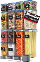 Mueller UltraSeal 14 Piece Airtight Food Storage Container Set with Lids - BLUE - £39.56 GBP