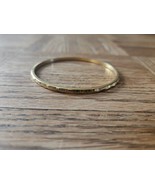 Vintage Monet Gold Tone Slip On Bangle Bracelet 2.75&#39;&#39; Ridged Finish - $9.99