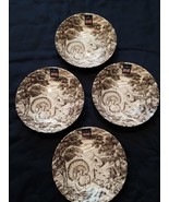 Queen’s By Churchill Set/4 Turkey Barn Scene Pasta/Soup Bowls England NEW  - £50.64 GBP