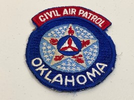 Vintage Sew-On Embroidery Cloth Souvenir Patch Civil Air Patrol Oklahoma  - $8.66