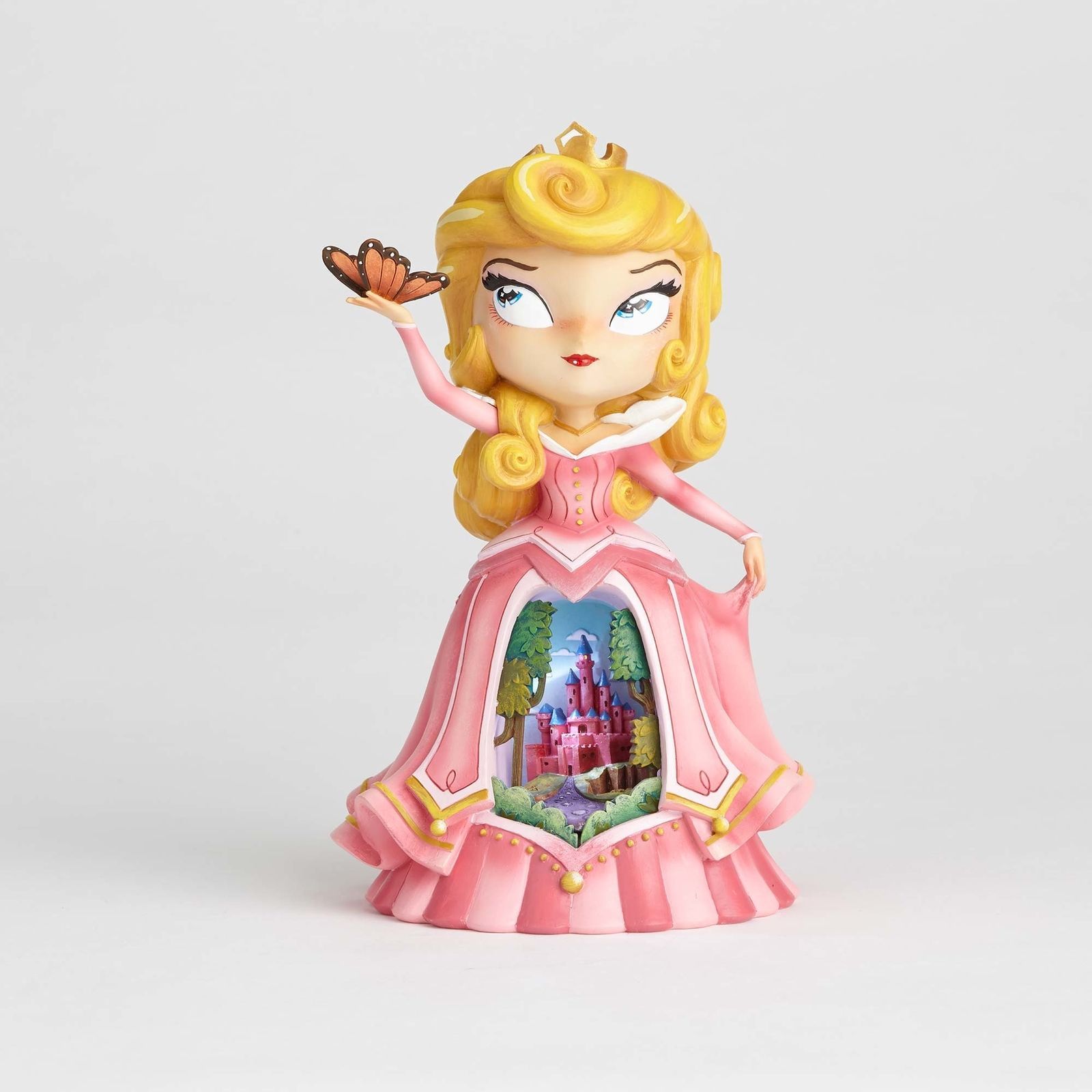 Disney Miss Mindy Aurora with Diorama Dress Light Up Figurine New with Box - $55.97