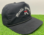 Martin Warriors Black Rope Brim Golf Leather Black Made in USA Vintage T... - $29.90
