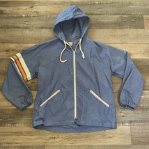 VTG 70&#39;S Sears King&#39;s Road Blue Zip-up Hoodie Windbreaker Sz XL - £59.07 GBP