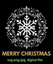 Elegant Black &amp; Gold Christmas Snowflake - Modern &#39;Merry Christmas&#39; Design - $27.51 MXN